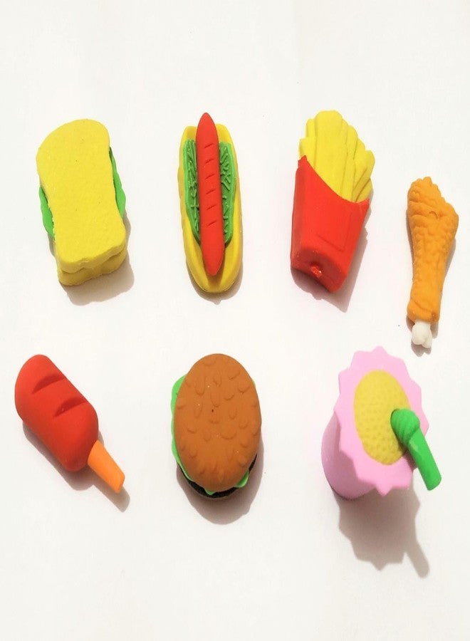BRIKSHI Fruit Fast Food & Ice-Cream Theme Erasers Set for Kids Eraser Set for Return Gift Stationary Set for Kids Rubber Eraser for Kids Stationary Set for Kids (8 Eraser) Set of 2(combo2/8pcs) - Image 4